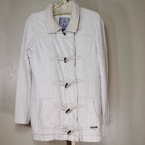 Volcom Cream Toggle Jacket With Quilted Inside Style Is Stomping Ground Coat